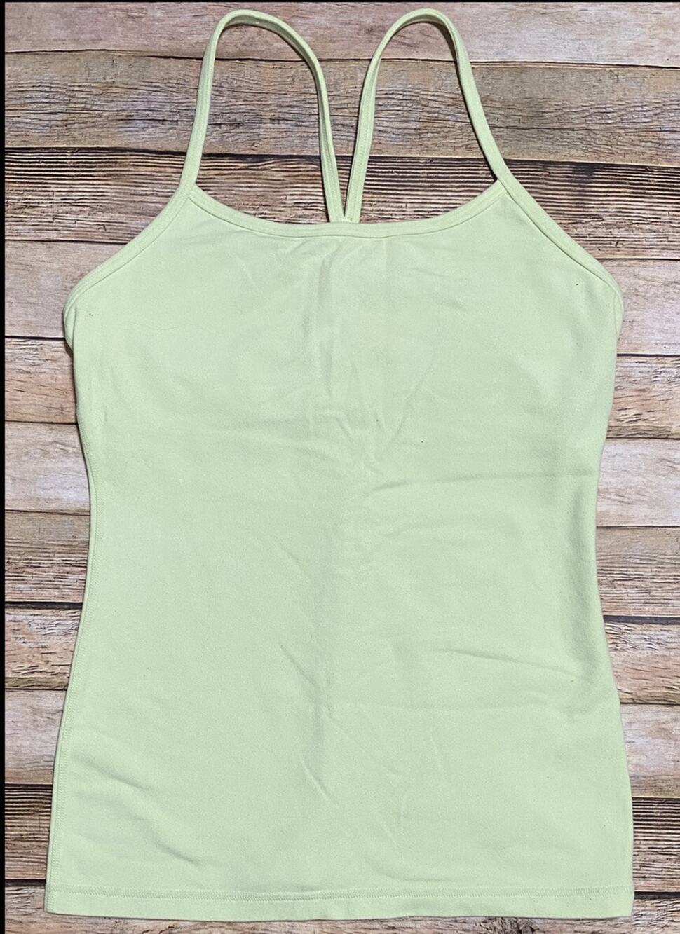 Lululemon Womens Size 6 Faded Zap Power Y Tank Light Luon